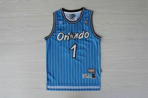 Maillot De Basket Orlando Magic Tracy McGrady 1 Engrener Stripe Bleu